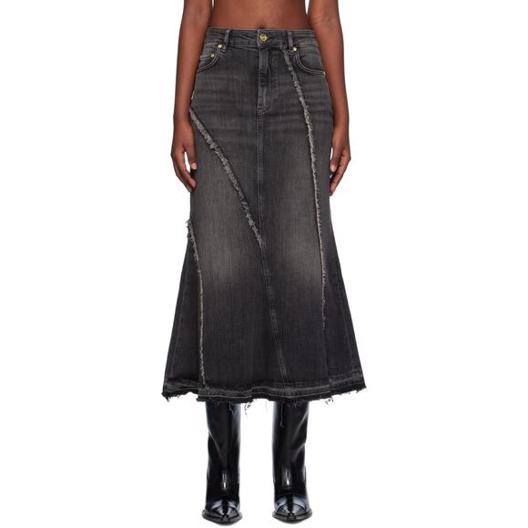 Tint Edge Denim Long Skirt - Picture 1 of 4